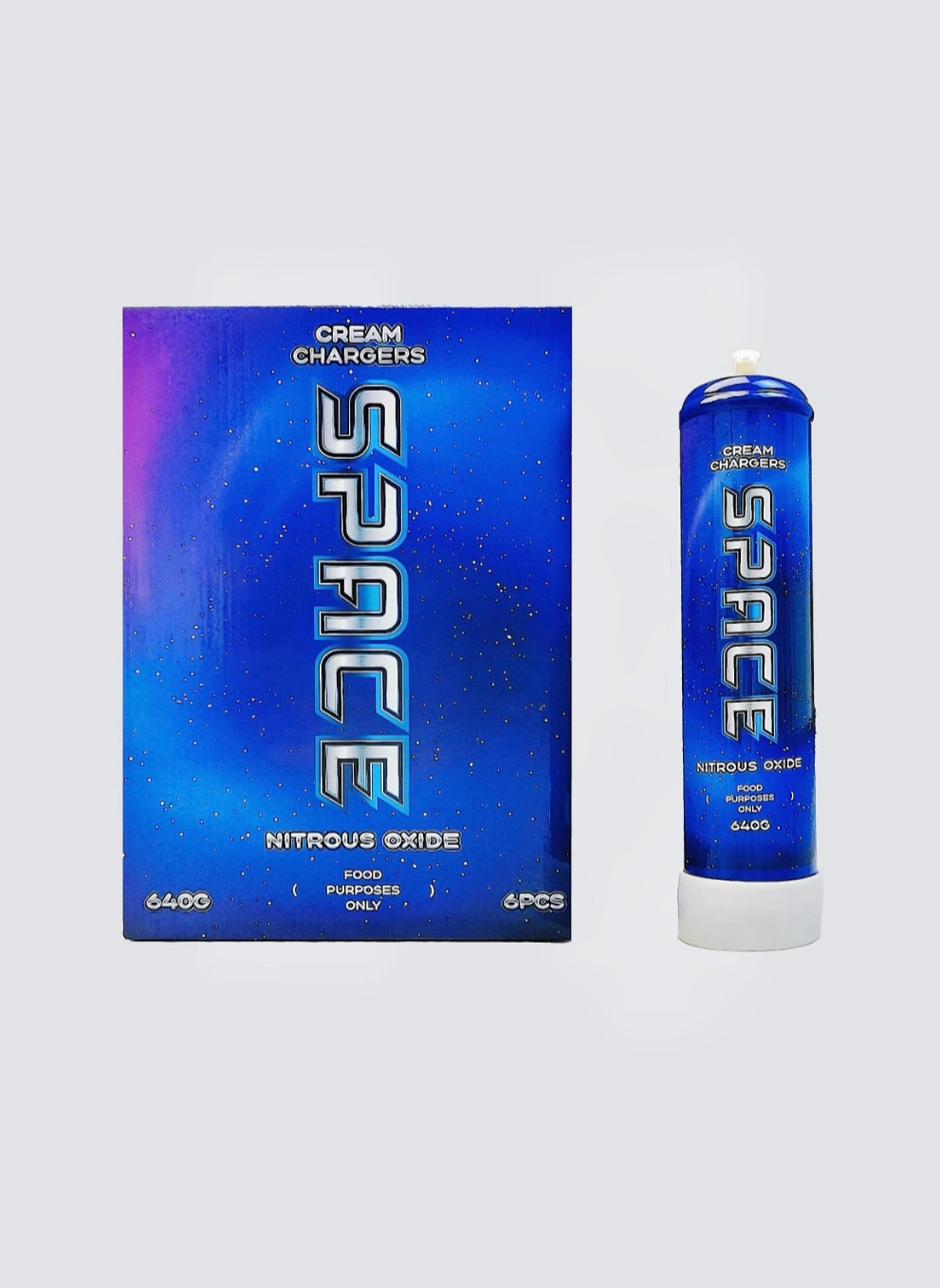 Pack of 6x Space 0.95L Cream Chargers